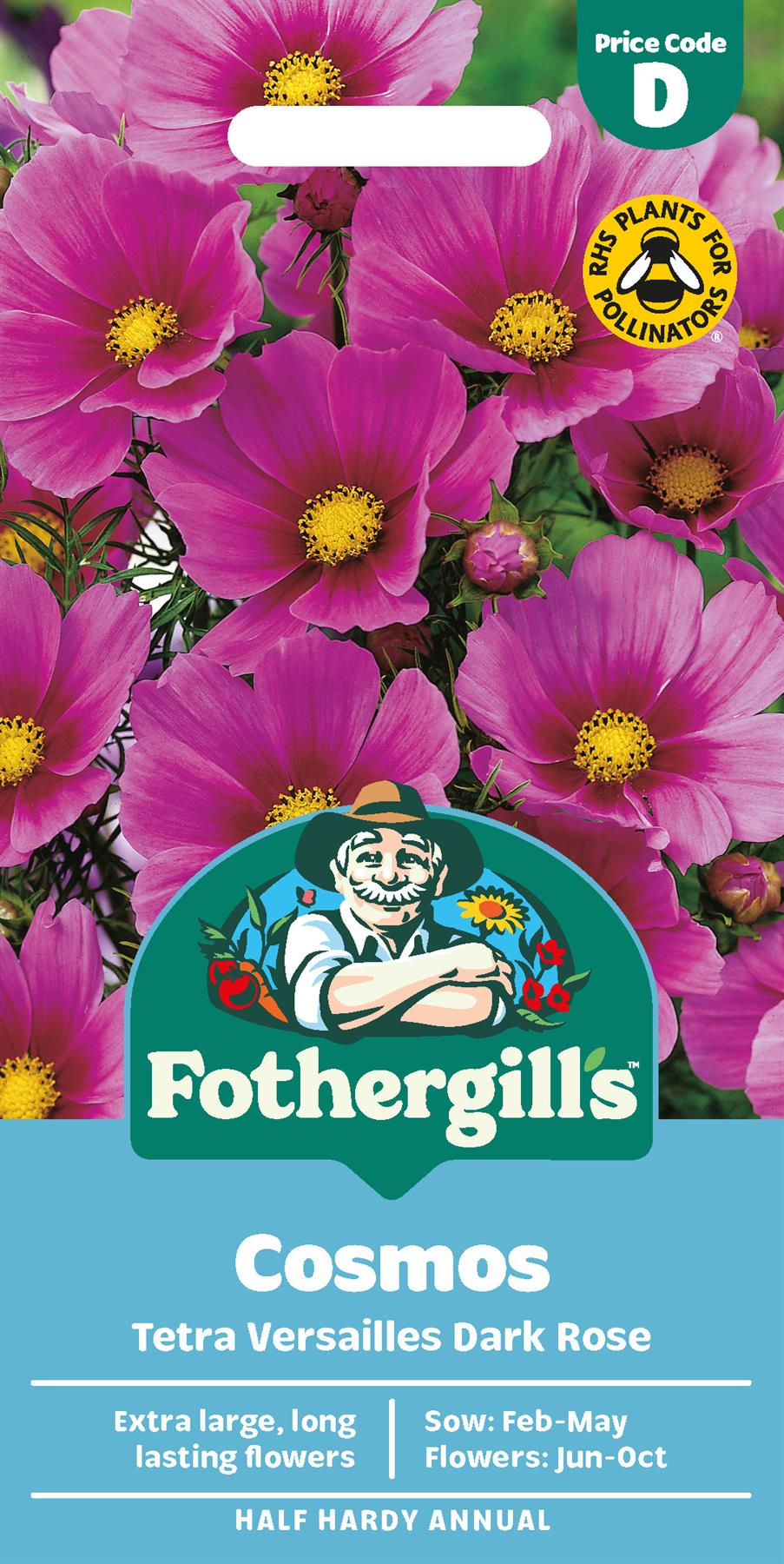 Fothergills Cosmos Tetra Versailles Dark Rose Seeds