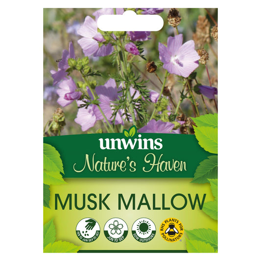 Unwins Flower Native British Isles Wildflower Musk Mallow - 200 Seeds