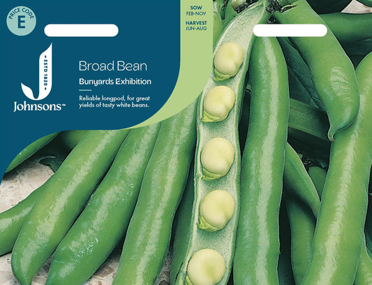 Johnsons - Broad Bean Bunyards Exhibition - 45 Seeds