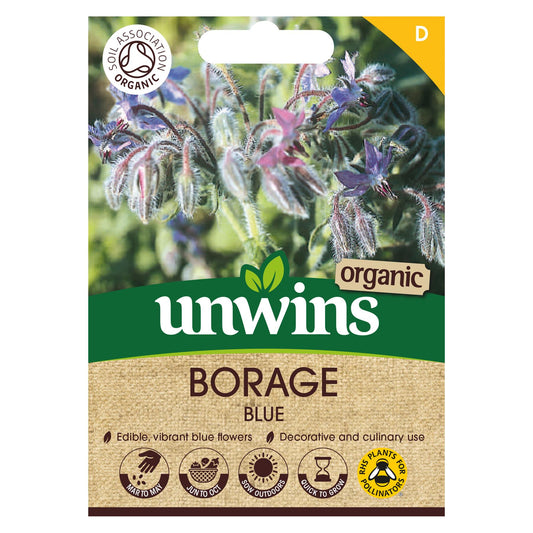 Unwins Herb Organic Borage Borage Blue - 100 Seeds