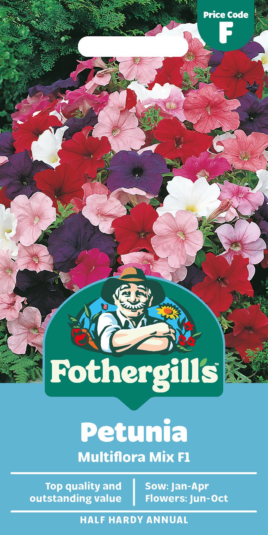 Fothergills Petunia Mr F'S Multiflora Mix F1 Seeds