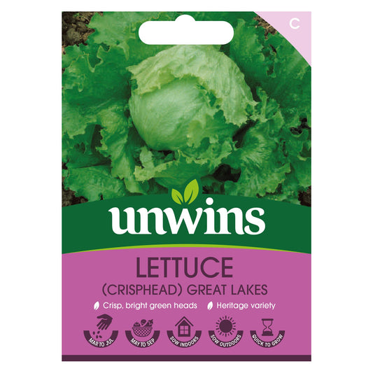 Unwins Vegetable Lettuce Crisphead Great Lakes - 1000 Seeds