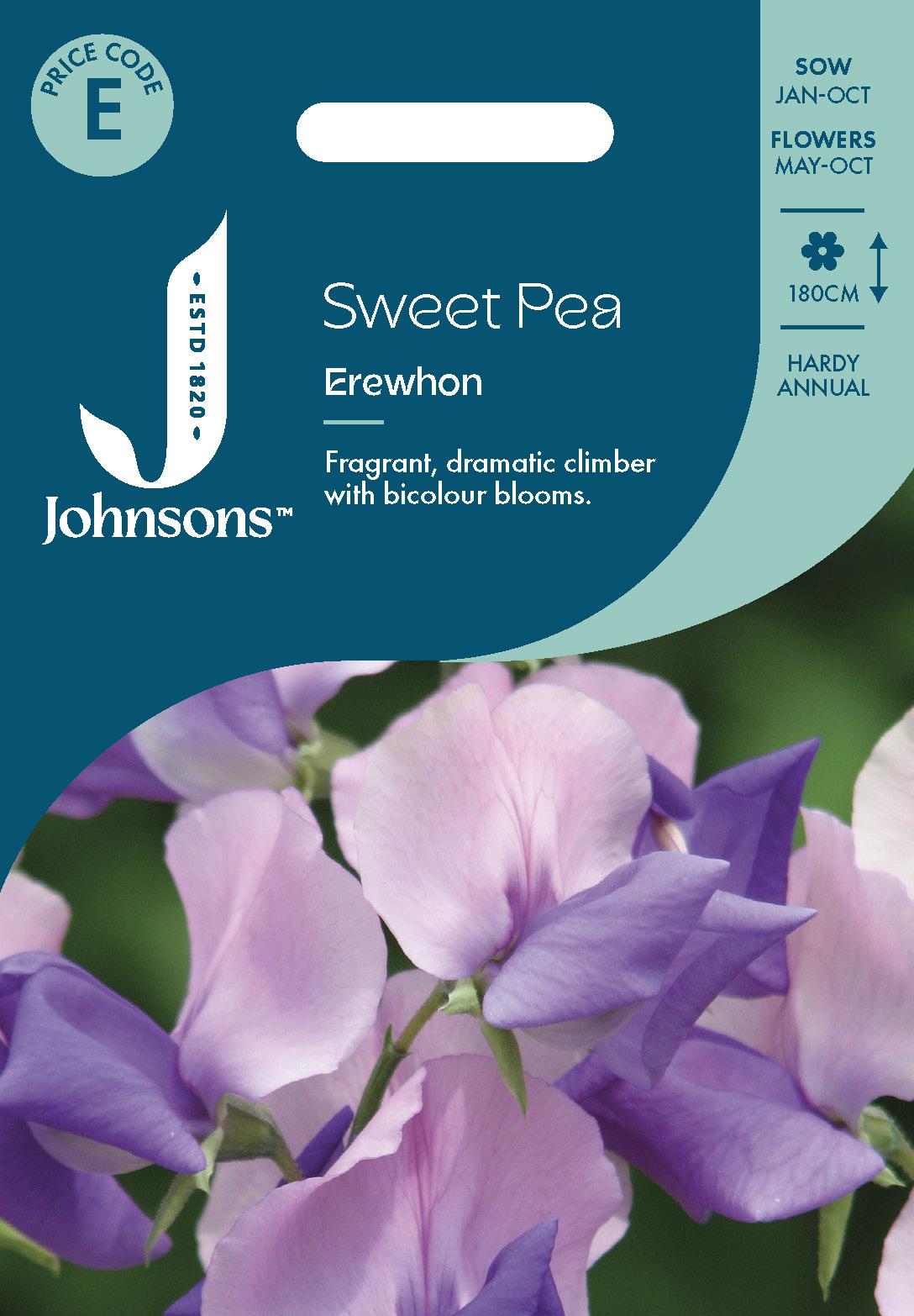 Johnsons - Sweet Pea Erewhon - 20 Seeds