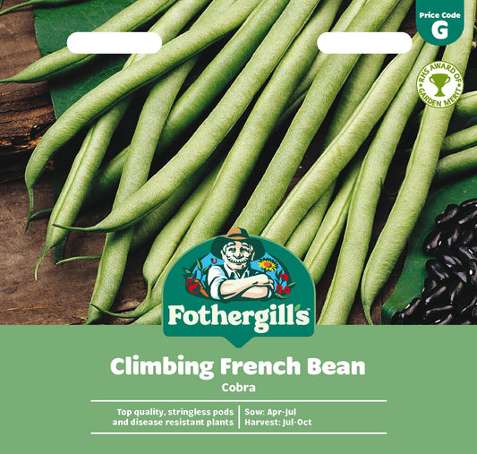 Fothergills Climbing French Bean Cobra Seeds