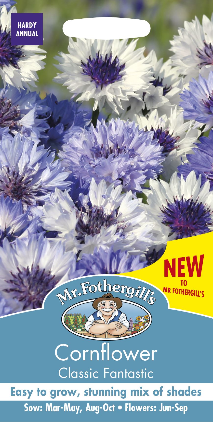 Mr Fothergills Cornflower Classic Fantastic 200 Seeds