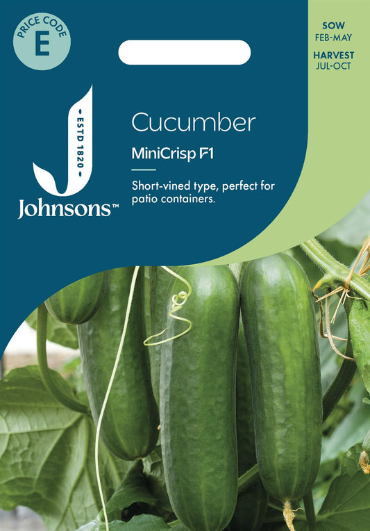 Johnsons - Cucumber Minicrisp F1 - 5 Seeds