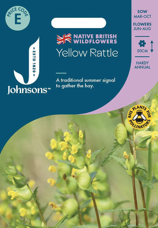 Johnsons - Wild Flowers - Yellow Rattle - 150 Seeds