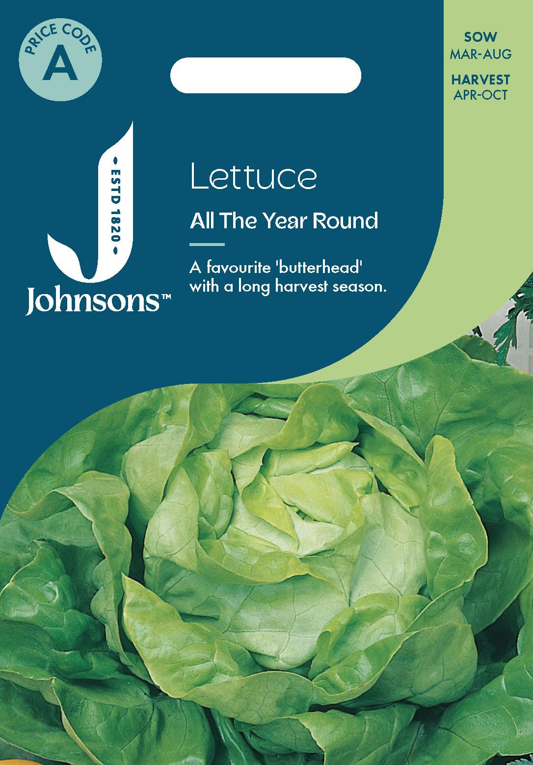Johnsons - Lettuce All the Year Round - 1000 Seeds