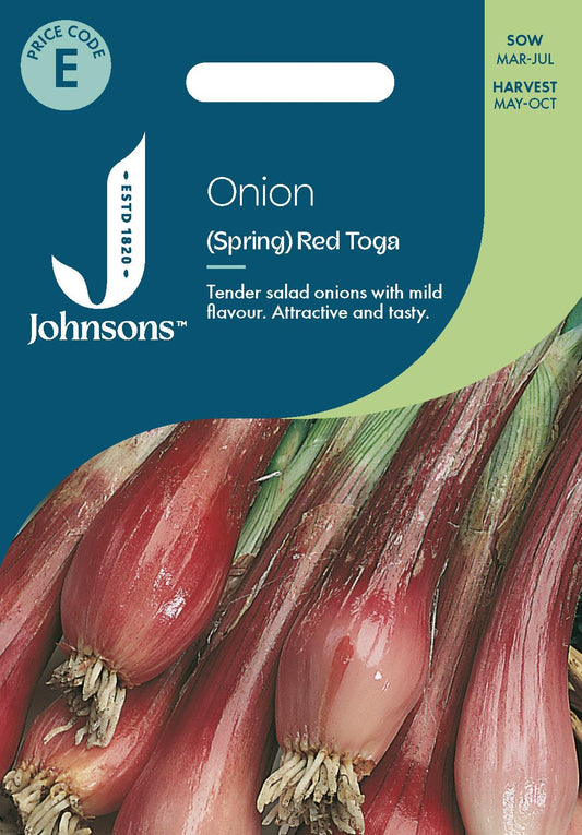 Johnsons - Onion (spring) Red Toga - 300 Seeds