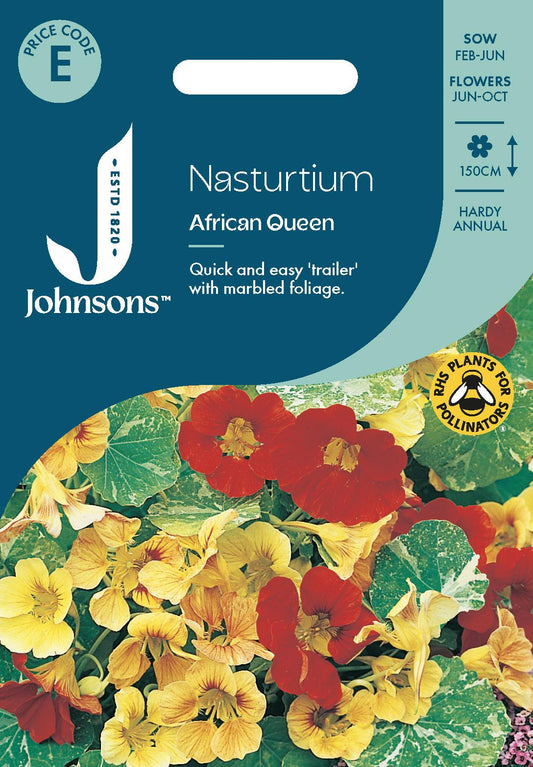 Johnsons - Nasturtium African Queen - 25 Seeds