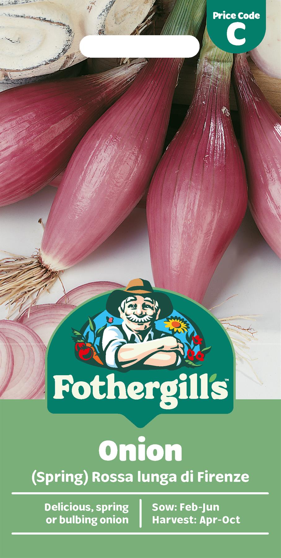 Fothergills  Spring Onion Rossa Lunga Di Firenze Seeds