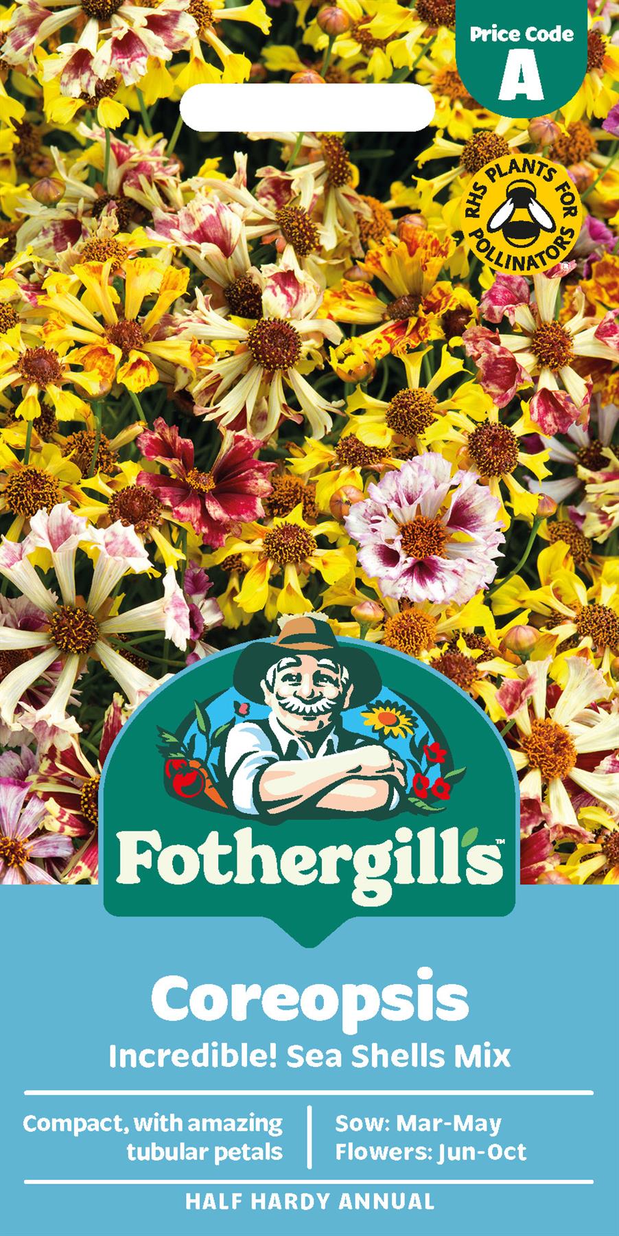Fothergills Coreopsis Incredible! Sea Shells Mix Seeds