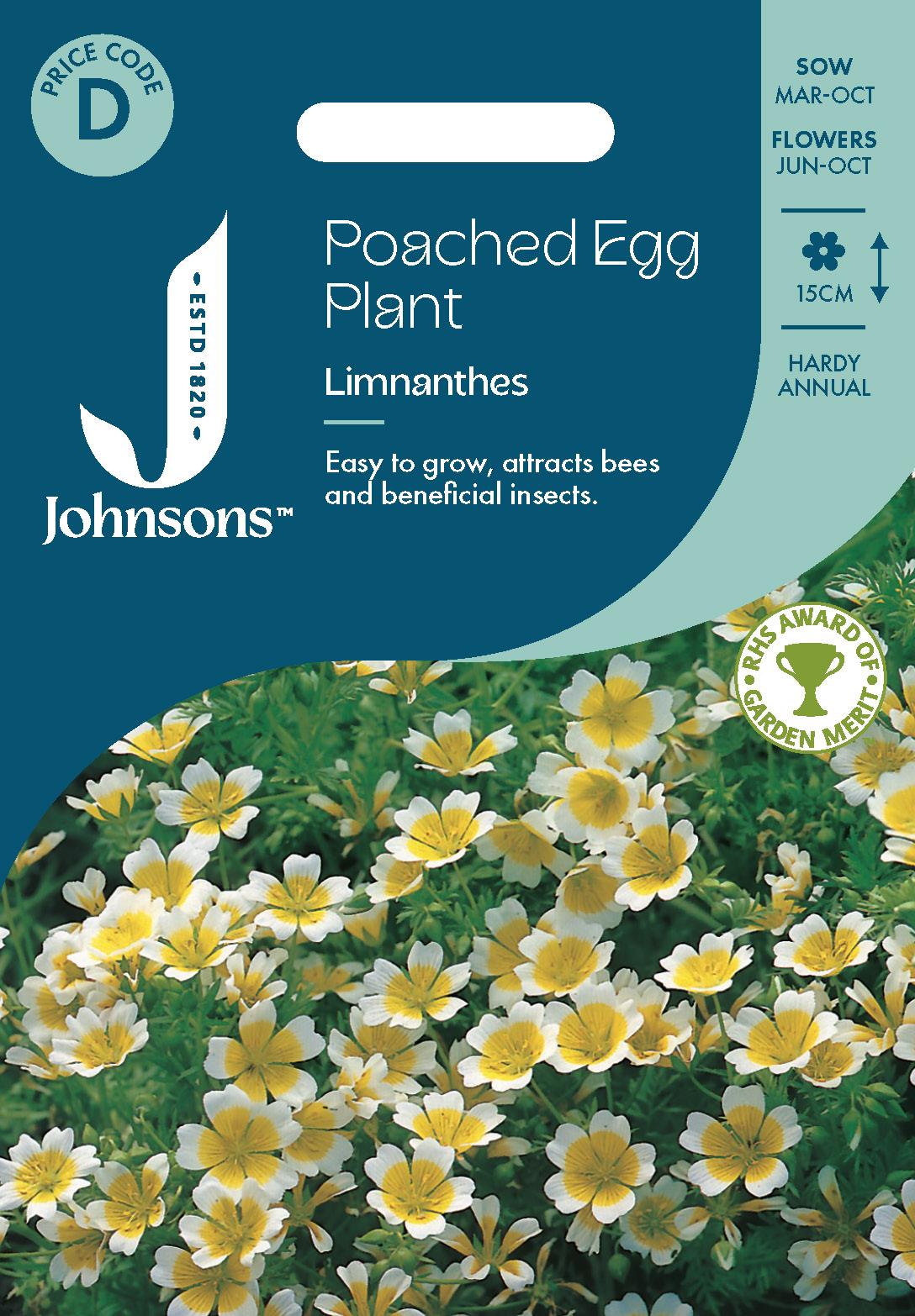 Johnsons - Poached Egg Plant - Limnanthes - 100 Seeds