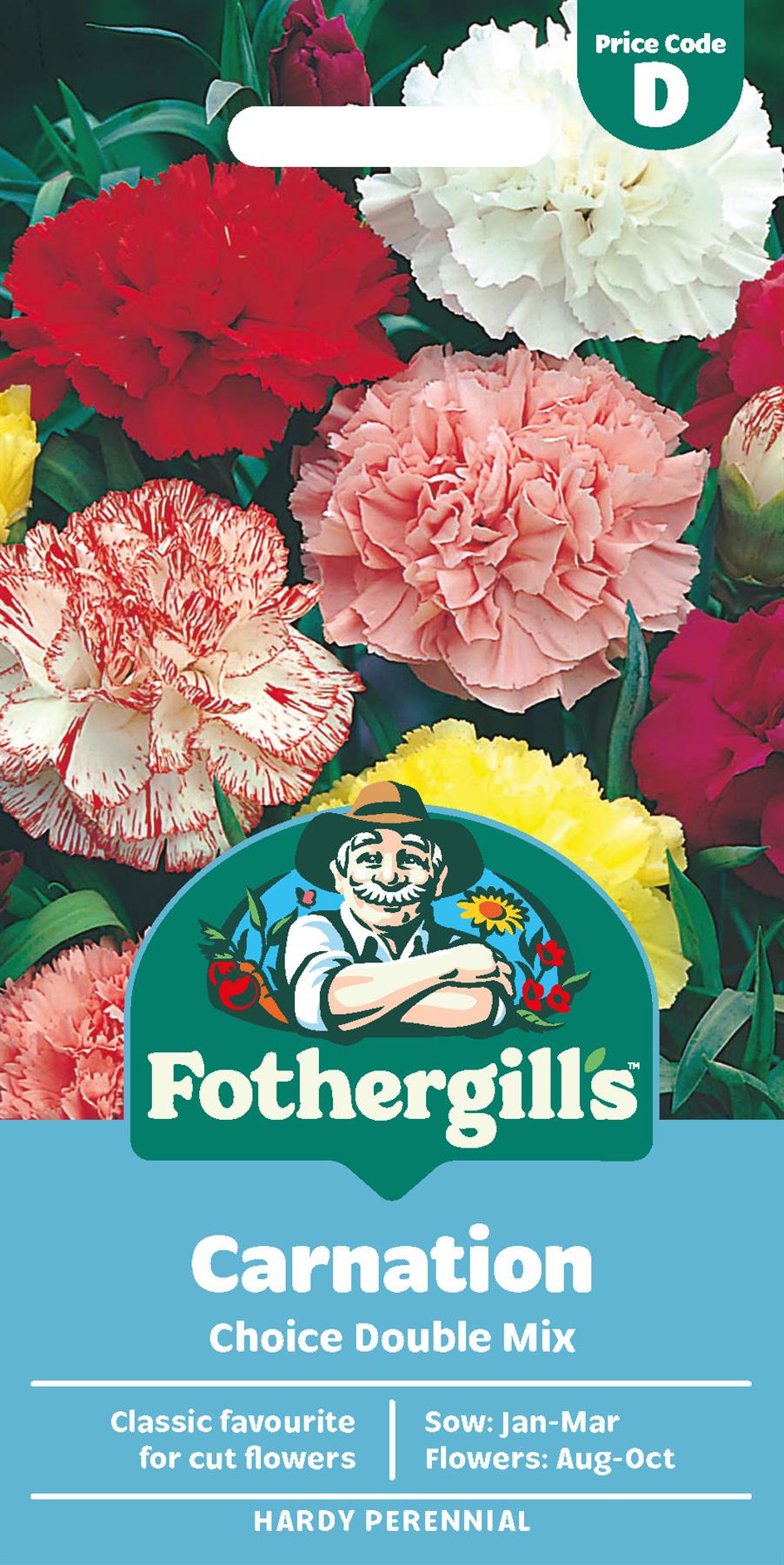 Fothergills Carnation Choice Double Mix Seeds