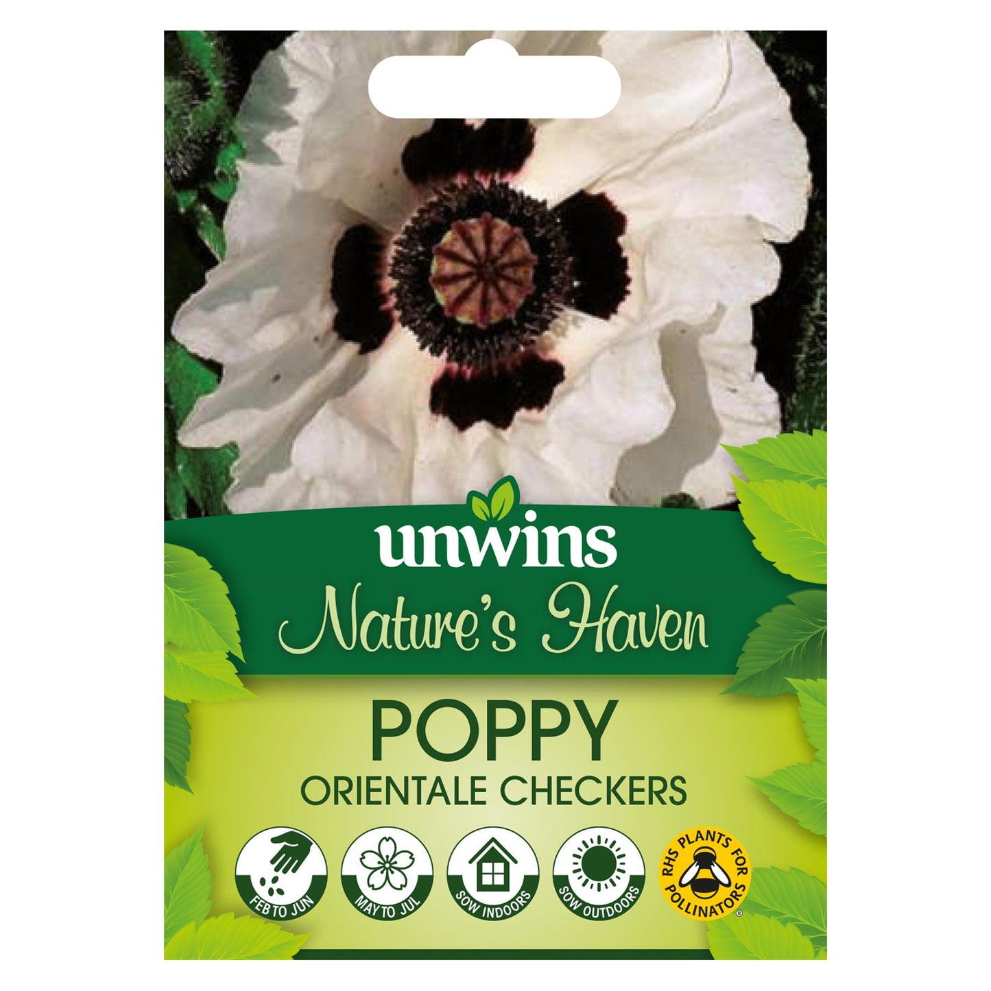 Unwins Flower Oriental Poppy Checkers - 75 Seeds