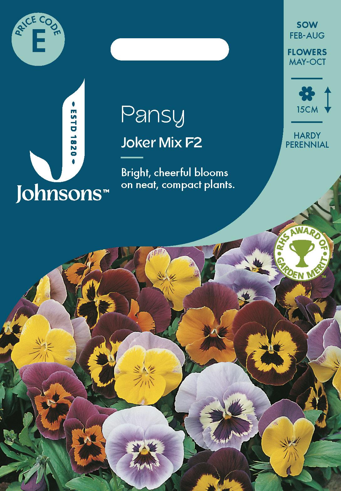Johnsons - Pansy Joker Mix F2 - 45 Seeds