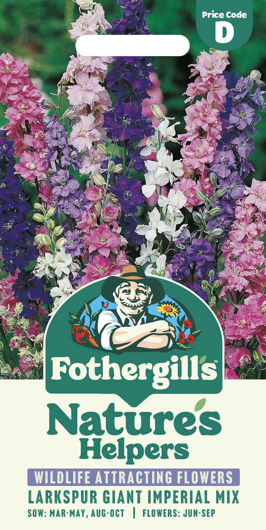 Fothergills Nature Haven - Larkspur Giant Imperial Mix Seeds