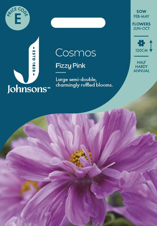Johnsons - Cosmos Fizzy Pink - 50 Seeds