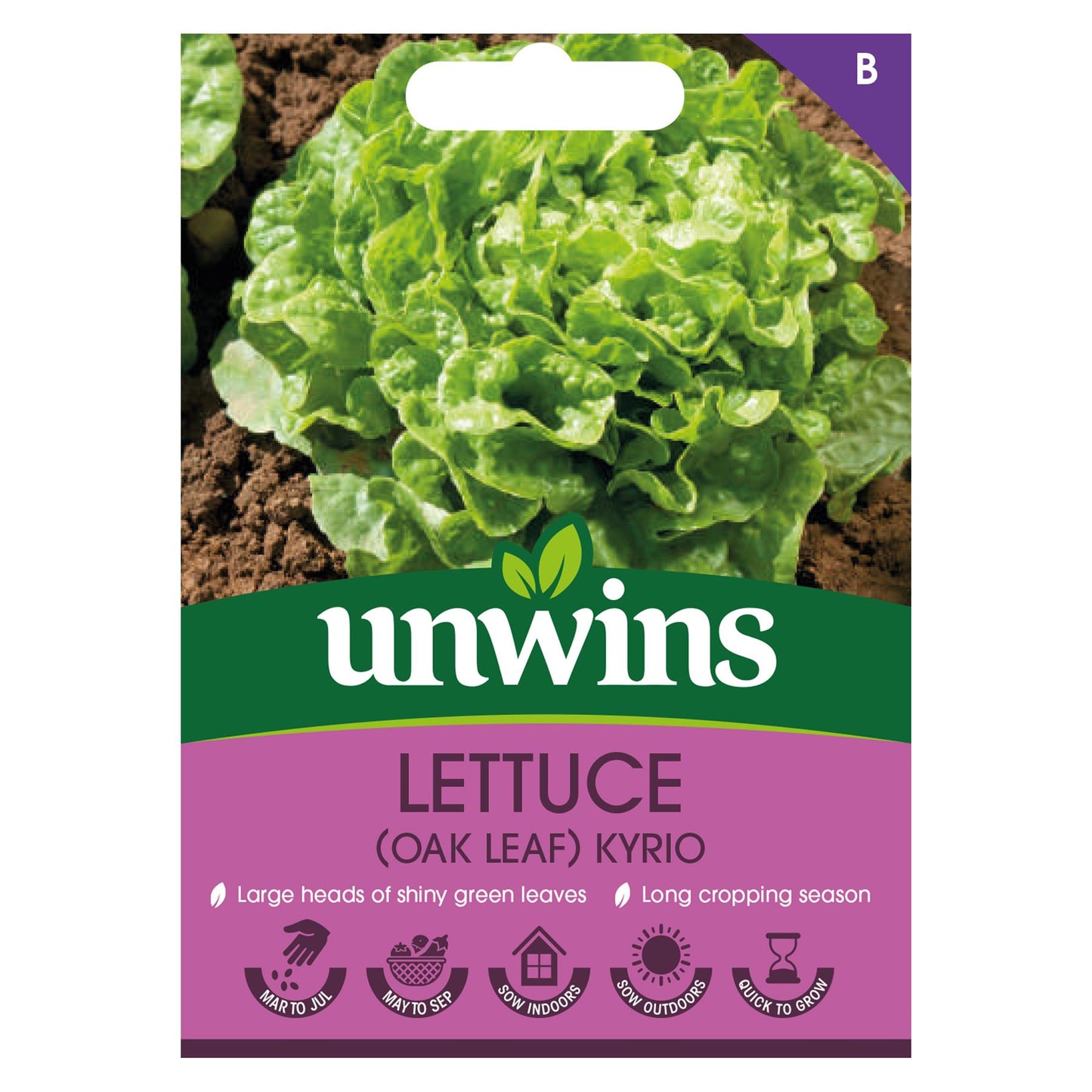 Unwins Herb Lettuce Oak Leaf Kyrio - 350 Seeds