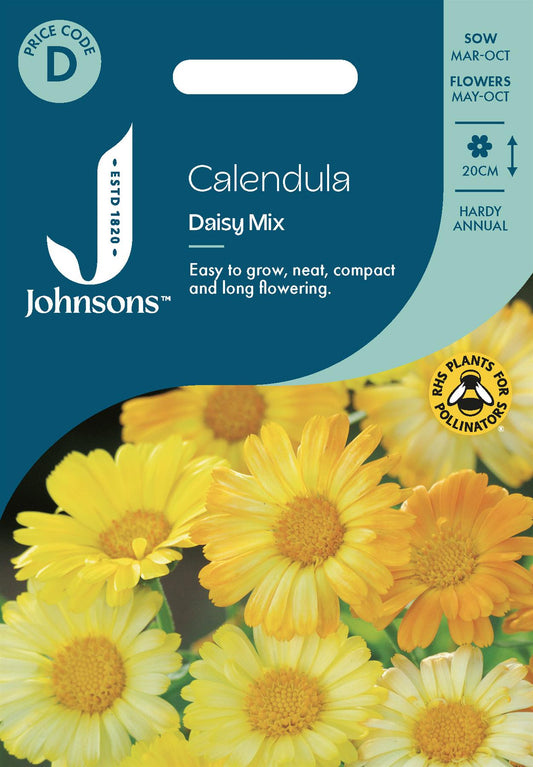 Johnsons - Calendula Daisy Mix - 100 Seeds