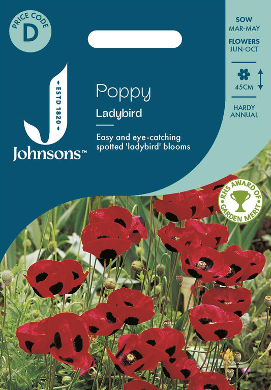 Johnsons - Poppy Ladybird - 1000 Seeds