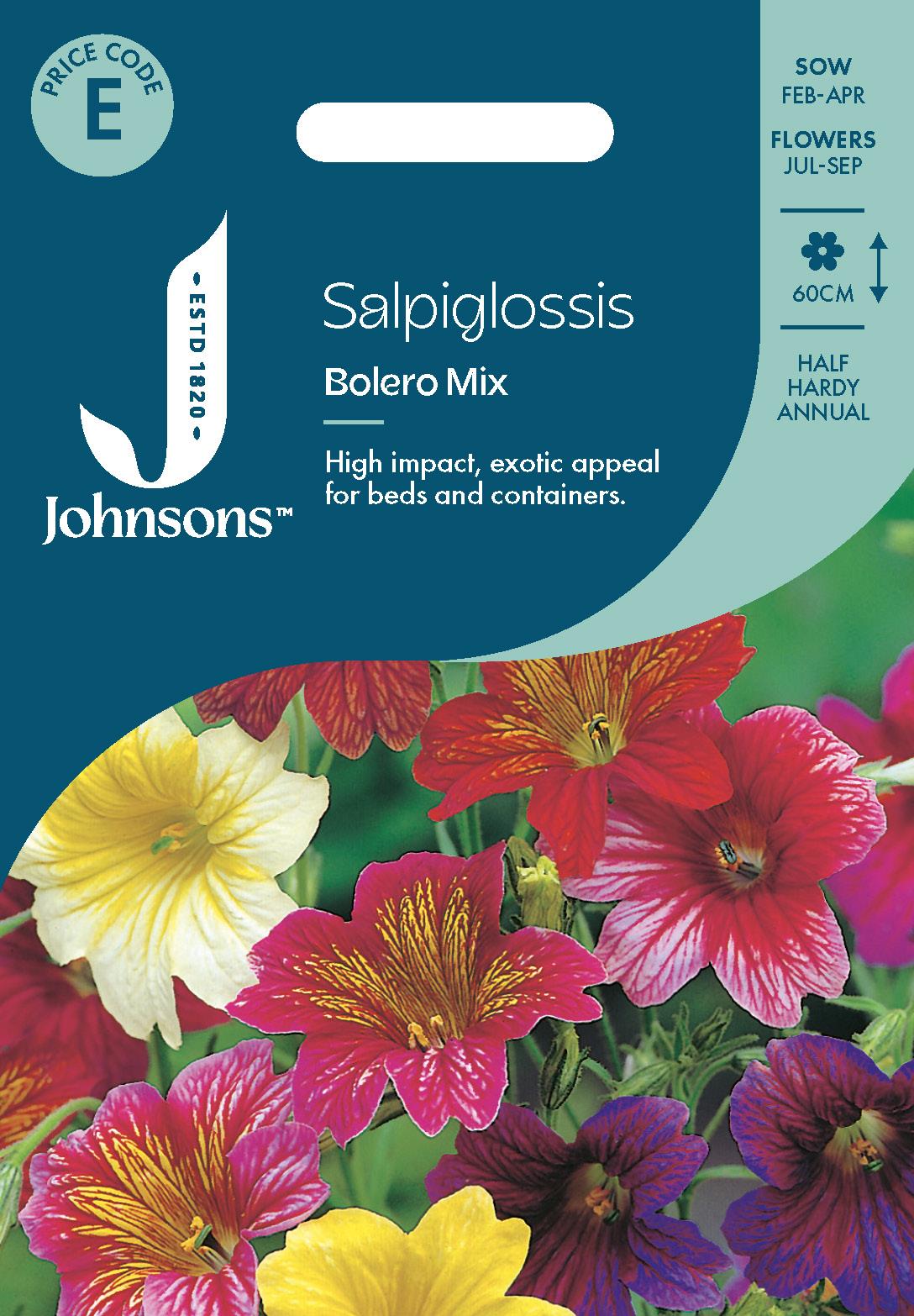 Johnsons - Salpiglossis Bolero Mix - 750 Seeds