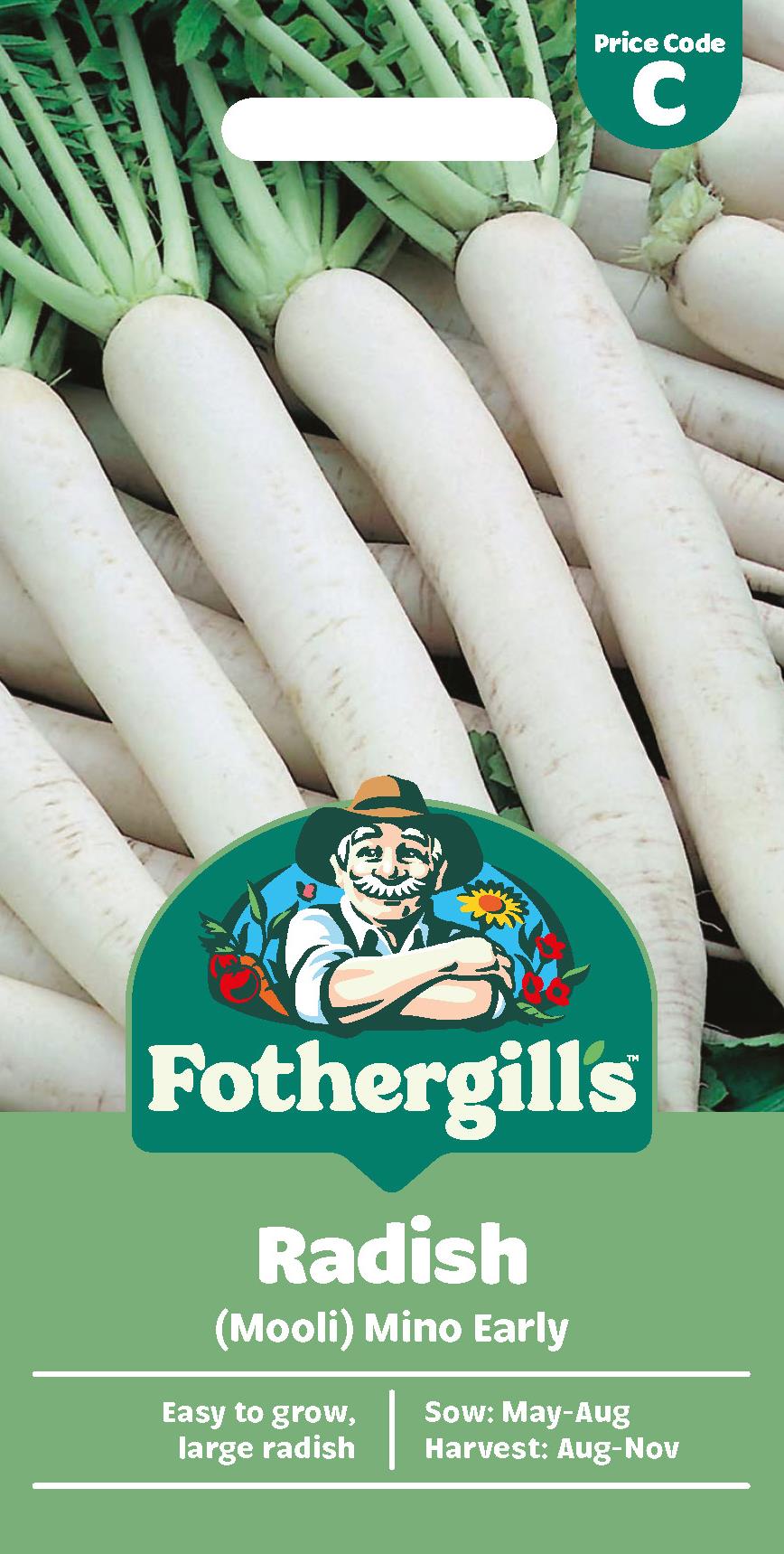 Fothergills Radish (Mooli) Mino Early Seeds