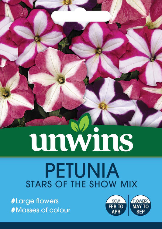 Unwins Petunia Stars of the Show Mix 30 Seeds