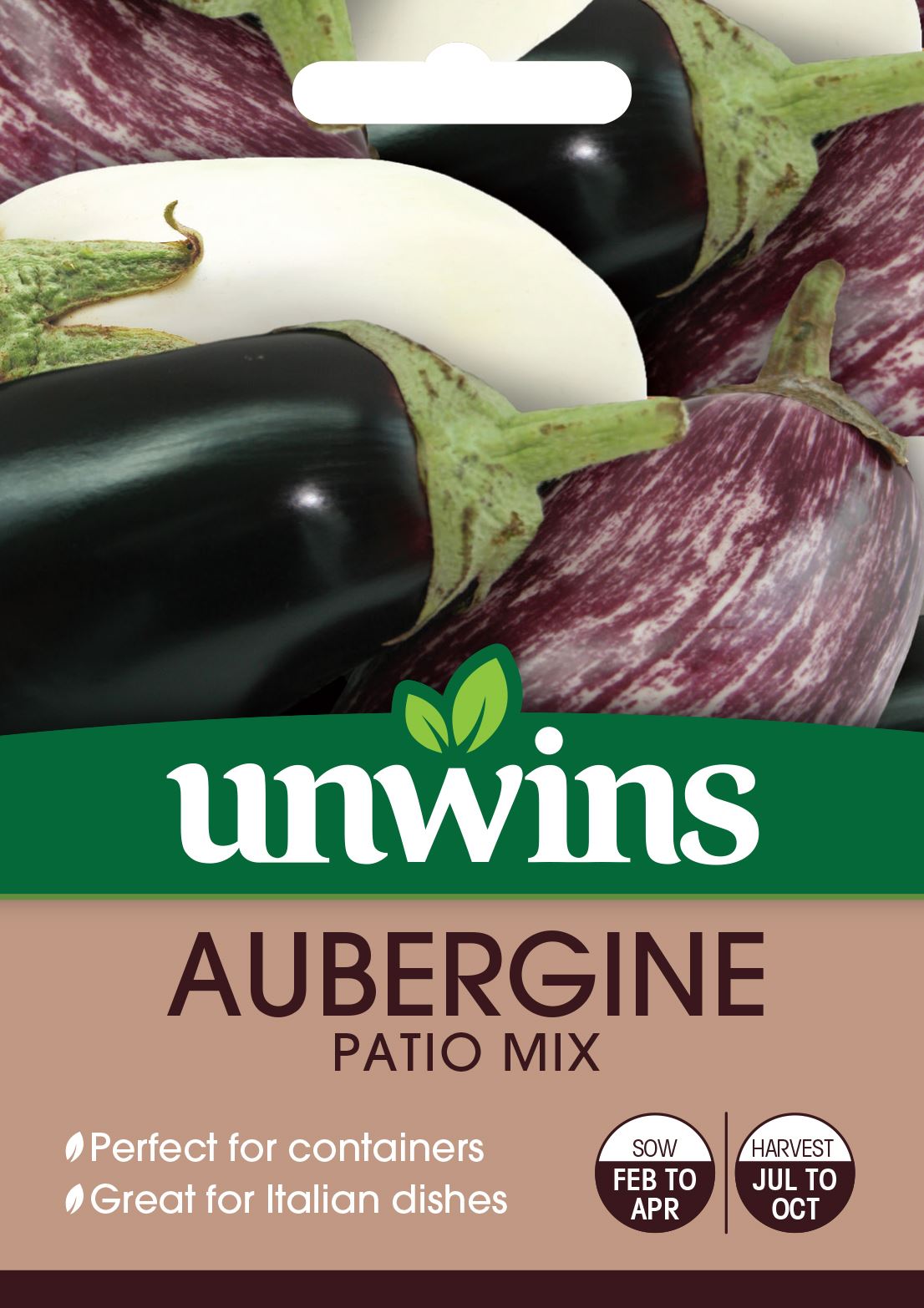Unwins Aubergine Patio Mix 10 Seeds
