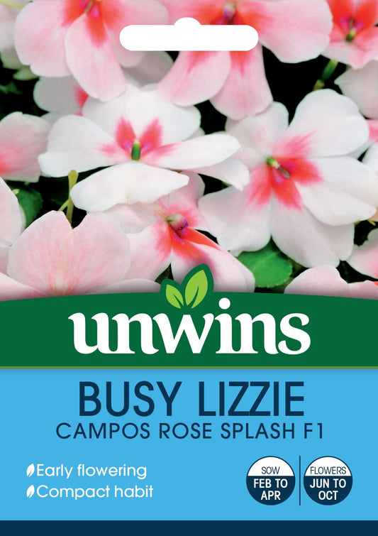 Unwins Busy Lizzie Campos Rose Splash 20 Seeds