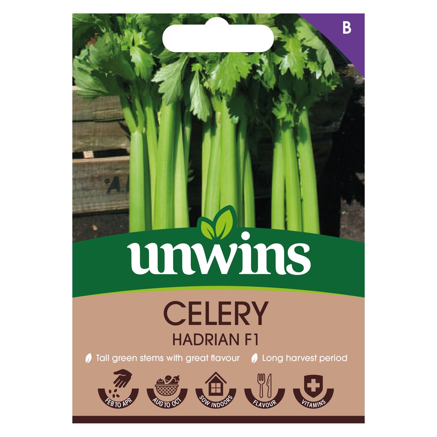 Unwins Vegetable Celery Hadrian F1 Hybrid - 100 Seeds