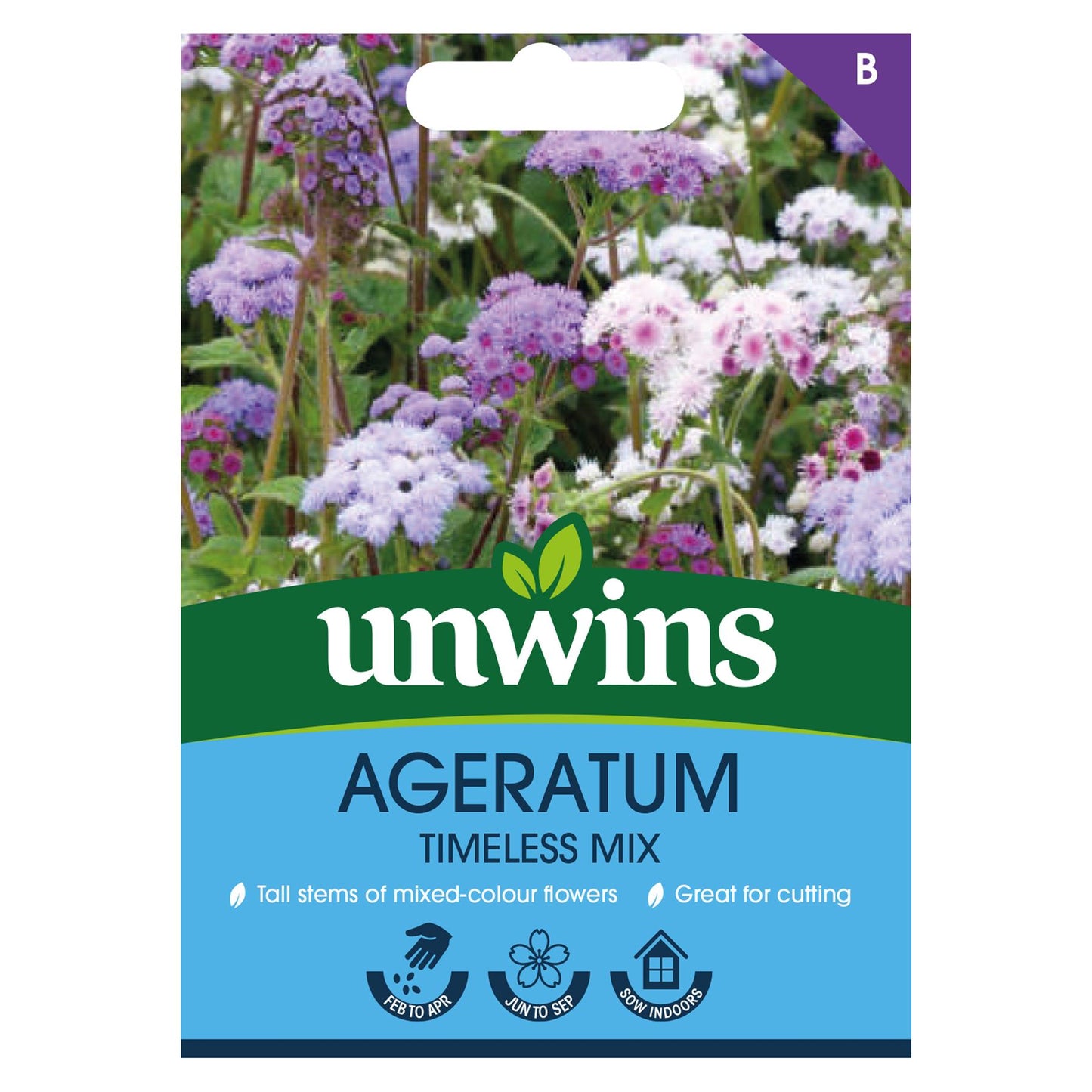 Unwins Flower Ageratum Timeless Mix - 400 Seeds