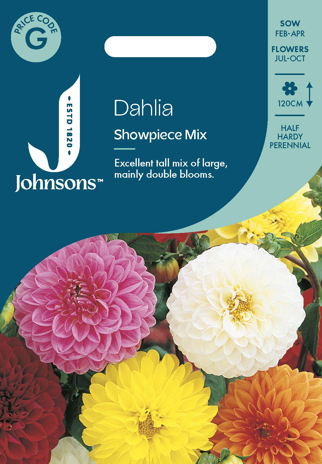 Johnsons - Dahlia Showpiece Mix - 40 Seeds