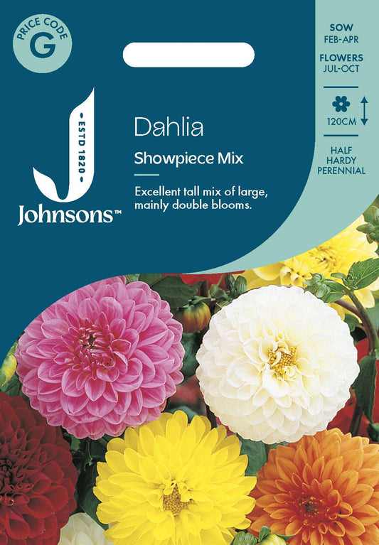 Johnsons - Dahlia Showpiece Mix - 40 Seeds