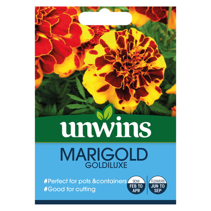 Unwins Marigold Goldiluxe 50 Seeds – African Marigold Mix