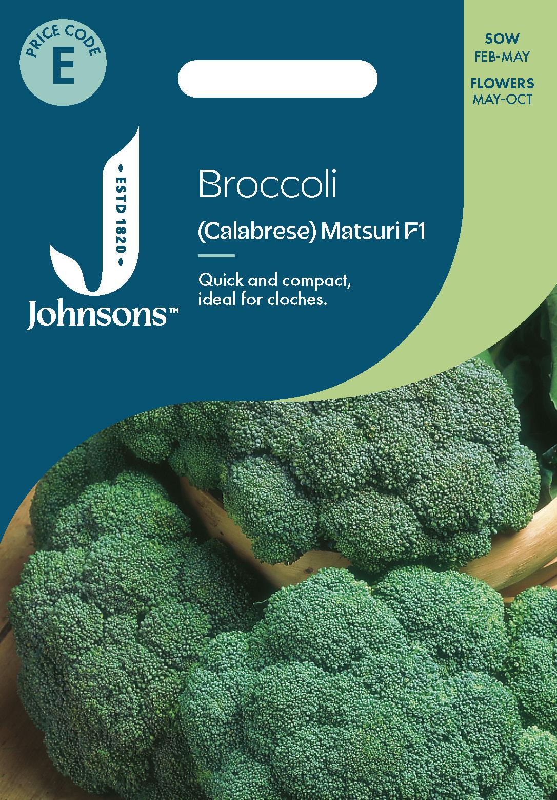 Johnsons - Broccoli (calabrese) Matsuri F1 - 50 Seeds