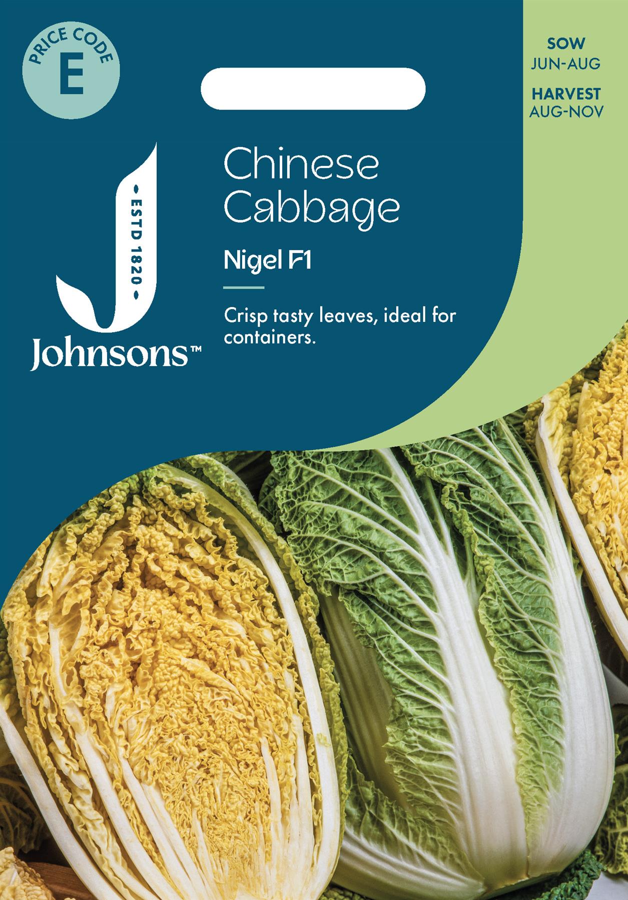Johnsons - Chinese Cabbage Nigel F1 - 50 Seeds
