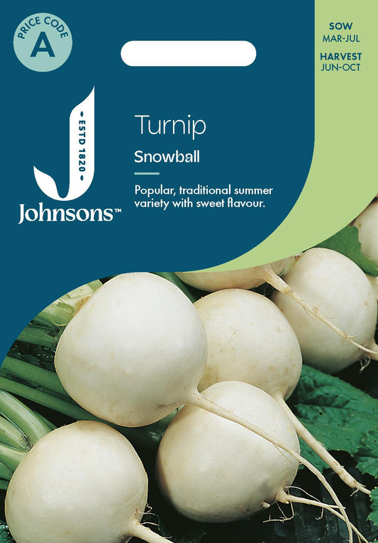 Johnsons - Turnip Snowball - 1750 Seeds
