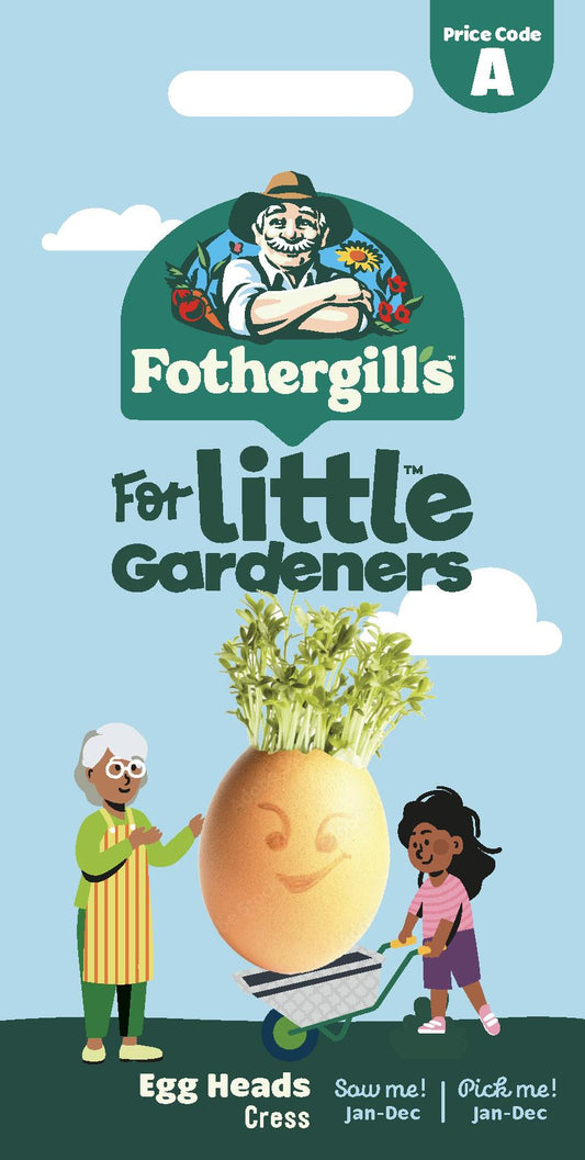 Fothergills Little Gardeners Egg Heads Cress Seeds