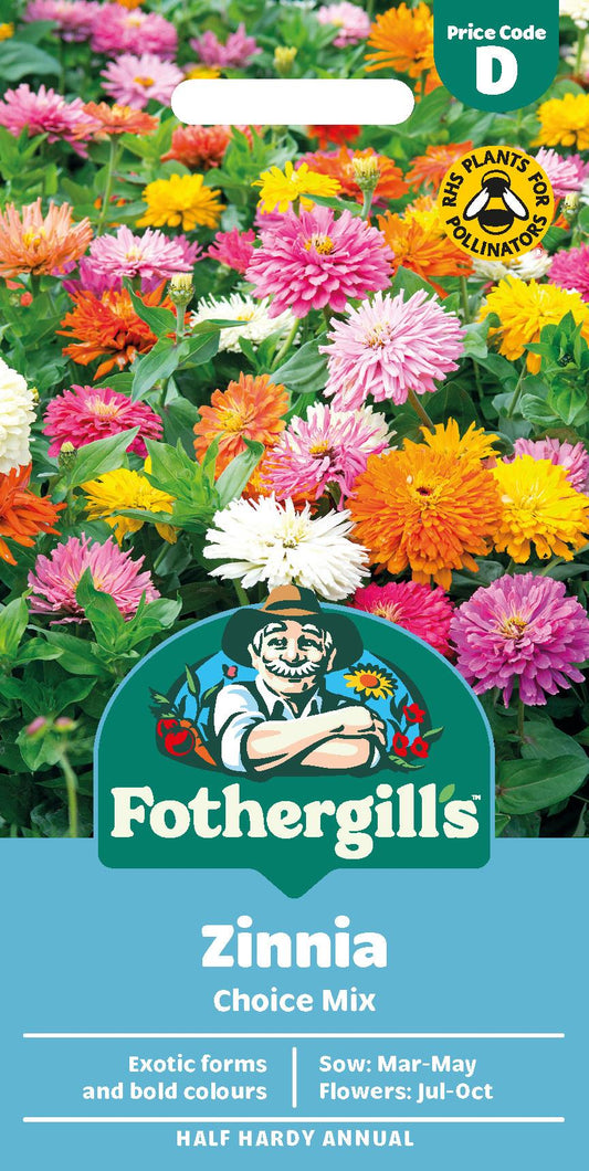 Fothergills Zinnia Choice Mix Seeds
