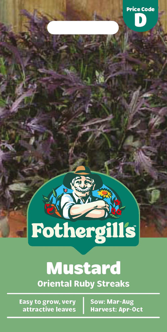 Fothergills Mustard Oriental Ruby Streaks Seeds