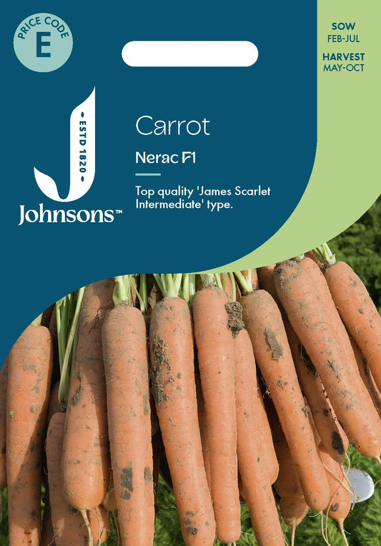 Johnsons - Carrot Nerac F1 - 350 Seeds