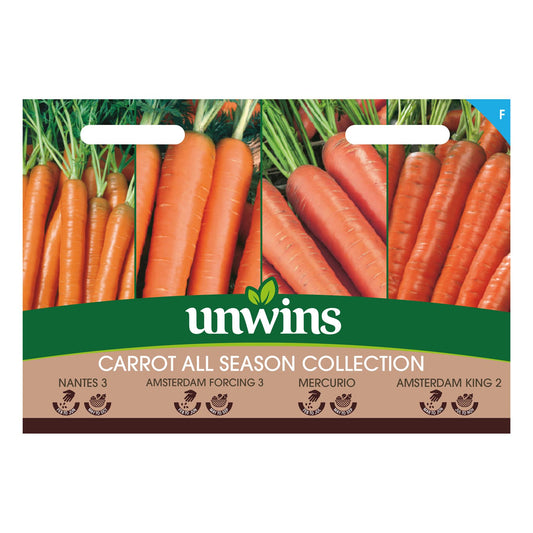 Unwins Vegetable Carrot All Season Collection Pack  - 1000 Seeds