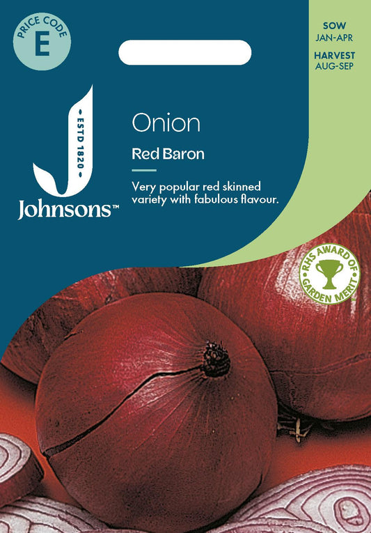 Johnsons - Onion Red Baron - 175 Seeds