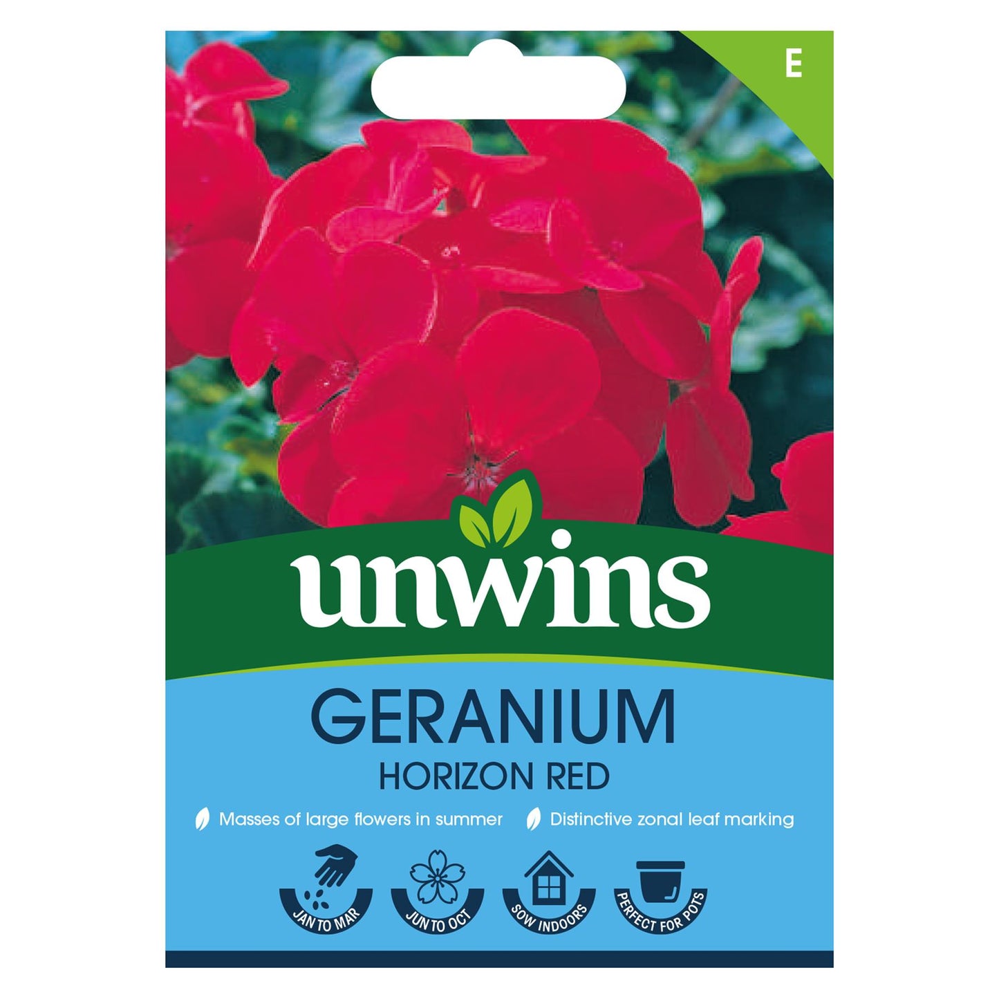 Unwins Flower Geranium Horizon Red - 8 Seeds