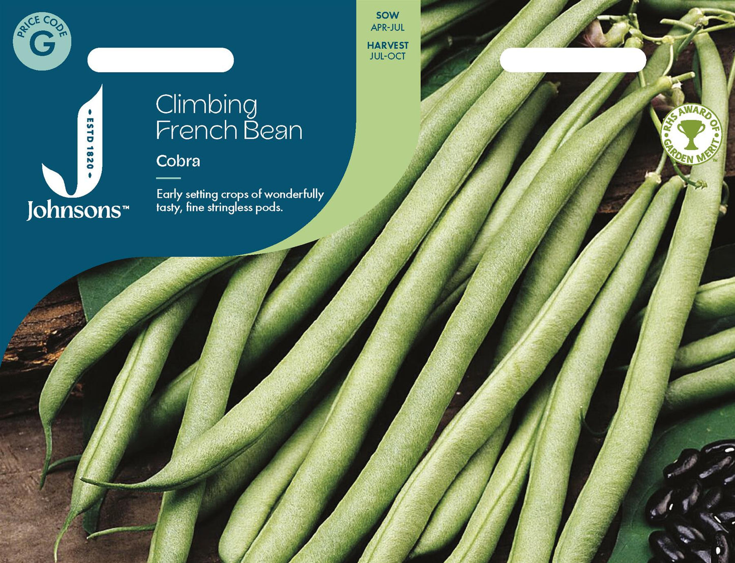 Johnsons - Climbing French Bean Cobra - 50 Seeds