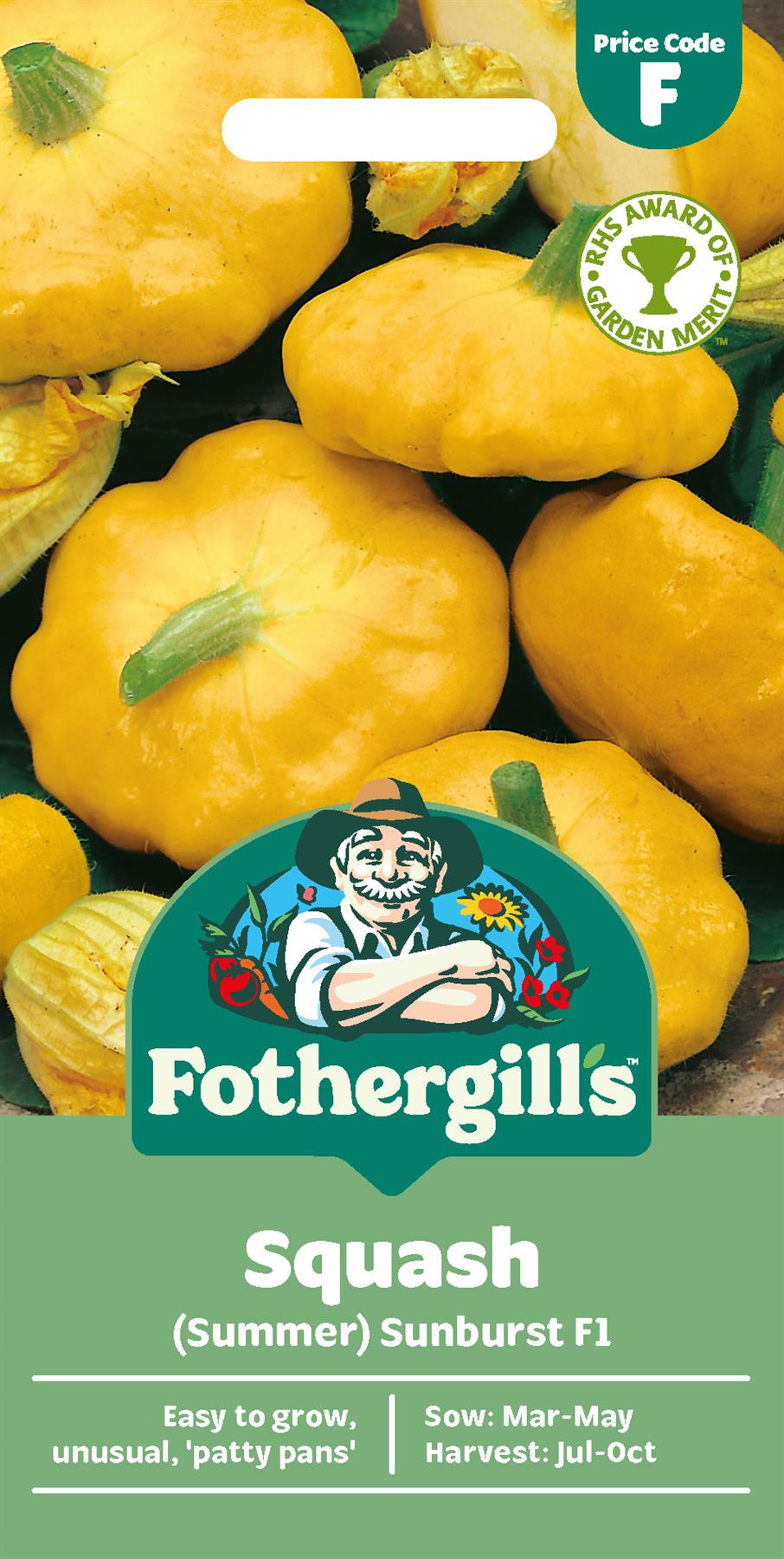 Fothergills Squash (Summer) Sunburst F1 Seeds