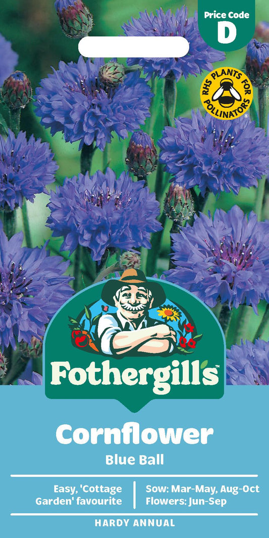 Fothergills Cornflower Blue Ball Seeds