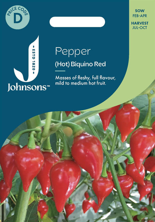 Johnsons - Pepper (hot) Biquino Red - 10 Seeds