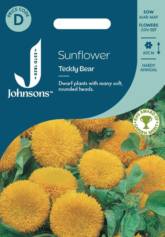 Johnsons - Sunflower Teddy Bear - 40 Seeds